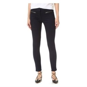 Veronica Beard‎ black moto crop jeans pants size 6